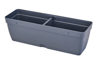 Jardinière verticale en plastique style nordique avec tube de support métallique et réservoir, bac de plantation surélevé pour balcon
