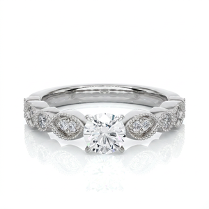 Luxury Queensun Women's 14K Solid Gold <b>Oval</b> Brilliant Lab Grown Diamonds Flush Setting <b>Engagement</b> <b>Ring</b> D Color VVS1 Clarity - Product Image 2