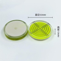 Niveau à bulle rond de 50x10 mm, personnalisable en couleur, multidirectionnel, grand format, type « Bullseye »