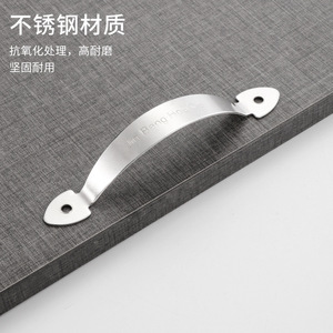 Stainless Steel Cabinet Handles Solid Curved Wardrobe Door Mount Non Detachable General Use - Product Image 3