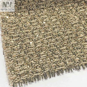 Nanyee Textile Tweed Lurex Métallique <span class=keywords><strong>Hologramme</strong></span> Or Style CC Haut De Gamme Avec Paillettes Pour <span class=keywords><strong>Veste</strong></span>/Manteau AW - Product Image 2