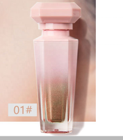 Fard à paupières liquide personnalisable en gros avec logo, effet scintillant métallique lumineux, formule nacrée waterproof, plusieurs couleurs pour femmes