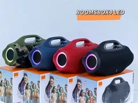 Altavoz Boombox 4 LED de 60W, Altavoz Portátil para Exteriores, Bajos Profundos, Resistente al Agua, Batería de Larga Duración, Altavoz Inalámbrico Boombox 4