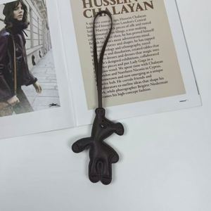 Cute Cartoon Teddy Bear Pendant Leather Bear <b>Charm</b> Cute <b>Bag</b> Pendant Funny Lucky PU Leather Handbag Pendant - Product Image 4