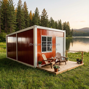 Casa Contenedor Plegable Tipo Z Prefabricada Lakeside de 20 pies, Cabaña Portátil para Villas Ecológicas y Alquileres Vacacionales - Product Image 1