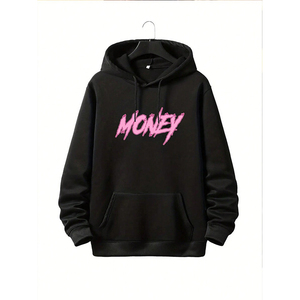 Felpe con cappuccio con stampa a sbuffo con logo personalizzato oversize da uomo - Product Image 3