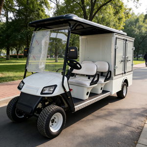 Customizable 4-Seater Electric Utility Vehicle / Golf Cart with Enclosed Cargo <b>Box</b> - Product Image 1