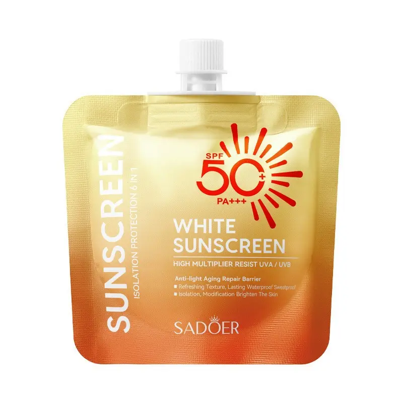 Reisegröße feuchtigkeitscreme Sonnenschutz für Körper aufhellung unsichtbar SPF 50 60 PA+++ Anti-Lichtstierung Reparatur-Sonnencreme-Supplement