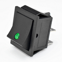 Interruptor Basculante Resistente KCD2 ON-OFF de 4 Pines DPST con Iluminación de Punto y Terminales de Soldadura para Coche y Barco
