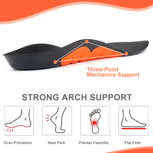 High Rebound Sports Insoles for Running Shock Absorbing Orthotic <strong>Arch</strong> <strong>Support</strong> Flat Feet Pain Relief Shoe Insoles - Product Image 3