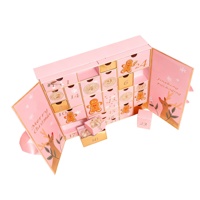 Personalisierte Leere Kosmetik-Geschenkbox 24 Tage Countdown Adventskalender Weihnachtsverpackung für Seife Feiertags-Geschenkbox