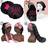 Bonnet en satin extra large pour femmes, avec bande ajustable, idéal pour les tresses et les cheveux longs