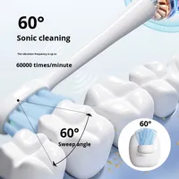 Nuevo Diseño de Cepillo de Dientes Eléctrico Sónico, Resistente al Agua IPX7, 38000-46000 Vibraciones, para Adultos, Suave, Totalmente Automático, Carga Magnética Inteligente