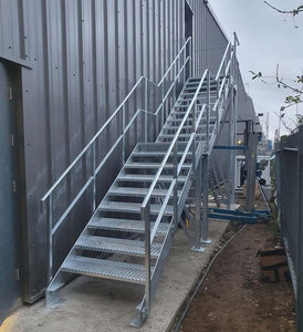 미끄럼 방지 단계가있는 야외 핫딥 아연 도금 탄소강 계단 고하중 베어링 계단 밟기 - Product Image 4