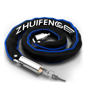 Xunting 65/75/105Cm Anti hırsızlık ağır bisiklet bisiklet motosiklet zincir gomina kilidi elektrikli zincirli anahtarlı kilit