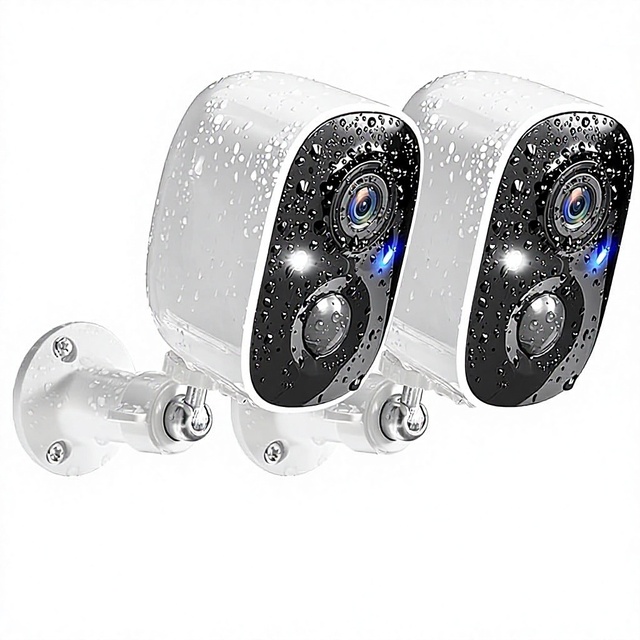 GMK Security Cameras Wireless Outdoor 2K Color Night Vision AI Motion Detection 2-Way Talk Battery Powered WiFi Indoor Camera