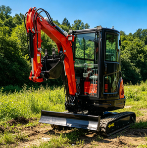 Mini-excavatrice sur chenilles de 2,5 tonnes avec moteur PLC, haute efficacité, godet à pince à attache rapide pour le défrichement de terres agricoles, logo et couleur personnalisables gratuits - Product Image 5