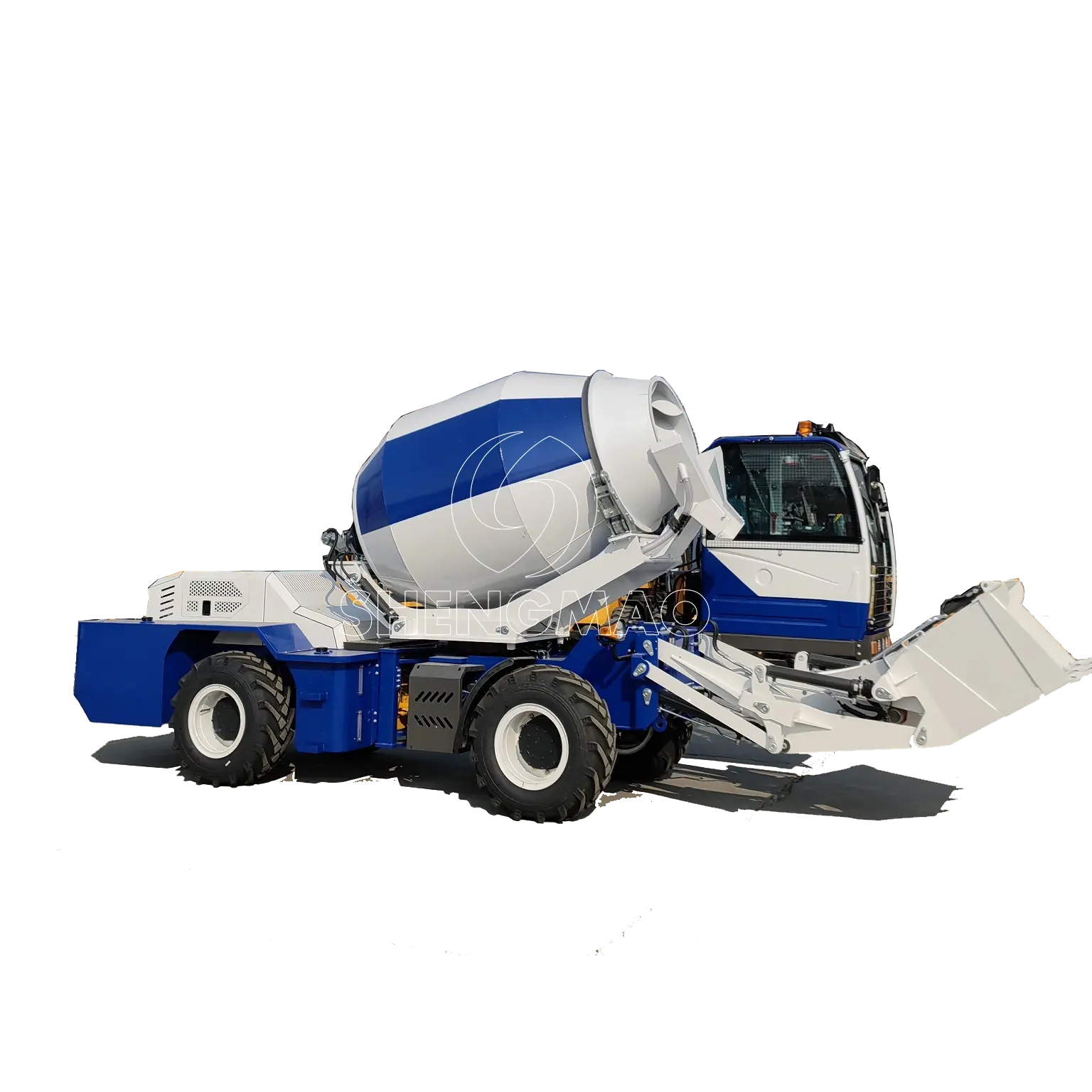 hot selling 2cbm flat mouth self loading rc concrete mixer truck dimensions