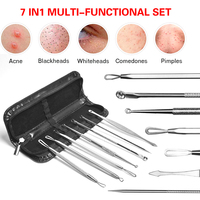 Dissolvant de points noirs Pimple Popper Tool Kit Outil d'extraction de points noirs pour le visage Comedone Zit Acné Whitehead Blemish Outils d'extraction
