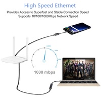 Adaptador USB-C a Ethernet, Thunderbolt 3 a Red Gigabit RJ45, Tarjeta de Red LAN con Cable de 1000 Mbps para Windows y Mac OS