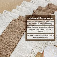 Chemin de table coton lin épissage avec gland drapeau de table décoration de vacances chemin de table serviette
