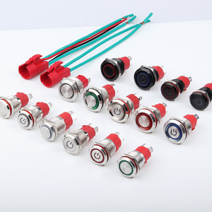 16mm 19mm 22mm 2-9Pin soket Metal Push Button geçiş anahtarı LED lamba kablosu - Product Image 1