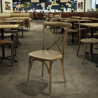 Chaises de salle à manger empilables en bois massif, style vintage américain moderne, pour café, terrasse extérieure, événements de mariage - Vente en gros usine