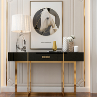 Table console de luxe moderne avec miroir, prix d'usine