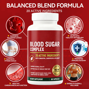 من المصنع مباشرة قسط 20 كبسولات دعم سكر الدم المعقدة ملحق مع دعم صحة القلب الهضمي للبالغين الأصحاء - Product Image 2