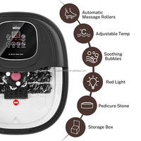 Mimir Spa pour les pieds avec massage, en plastique ABS, chauffage, bulles, massage Shiatsu, température réglable 35-48 pour la relaxation des pieds à domicile
