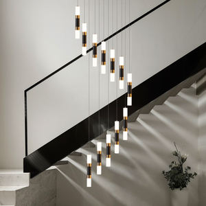 Lustre moderne pour villa, escalier tournant, <span class=keywords><strong>luminaire</strong></span> <span class=keywords><strong>long</strong></span>, salon, salle à manger, lampe, bâtiment duplex, lustres LED, <span class=keywords><strong>luminaire</strong></span> <span class=keywords><strong>suspendu</strong></span> - Product Image 4