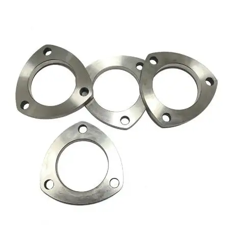 Universal 3 Bolts Stainless Steel Exhaust Pipe Flanges Gasket 2.5" 63mm Hole Header Down Pipe Manifold Collector Gasket Flange