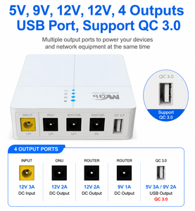 Nuevo Mini UPS WGP de 27W con Batería de Litio de 13500mAh, Compatible con Salida QC 3.0, USB 5V 9V 12V DC, Mini UPS para Router WiFi - Product Image 2