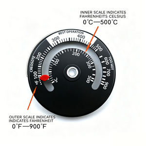 Termometro Magnetico per Caminetto Domestico e Commerciale, Caldaia ad Alta Temperatura, Stufa da Campeggio - Product Image 5