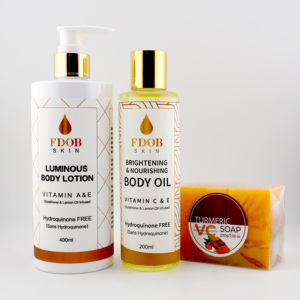 Lotion Corporelle Éclaircissante Double Glutathion Vitamine C 400ml Sans Hydroquinone, Kit de Soins de <span class=keywords><strong>la</strong></span> Peau, Savon au Curcuma pour le Visage et les Mains - Product Image 6