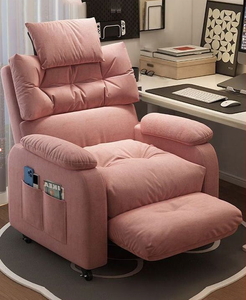Fauteuil individuel moderne en matériau confortable, fauteuil de relaxation pour ordinateur, idéal pour le bureau à domicile, le salon, la chambre, les loisirs et le gaming e-sport - Product Image 4