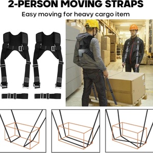 Kit complet <span class=keywords><strong>de</strong></span> <span class=keywords><strong>déménagement</strong></span> : Sangles <span class=keywords><strong>de</strong></span> <span class=keywords><strong>levage</strong></span> réglables en nylon et acier inoxydable, capacité <span class=keywords><strong>de</strong></span> charge 450 kg, pour 1 ou 2 personnes - Product Image 6