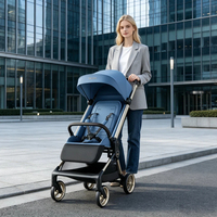 Poussette portable pour nouveau-né, pliable d'une seule main, intérieur spacieux avec grand panier, idéale pour la vie quotidienne des enfants