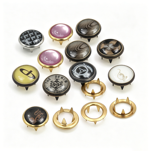 Botón a Presión Metálico Plateado de Aleación de 12mm, Juego de Cierres a Presión de 4 Partes, con Logotipo Personalizado, Gran Venta - Product Image 5