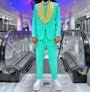 Personalizado verde <span class=keywords><strong>hombres</strong></span> trajes de boda elegante vestido de novia fumar esmoquin chaqueta Terno Delgado novio verde trajes <span class=keywords><strong>para</strong></span> <span class=keywords><strong>hombres</strong></span> - Product Image 6