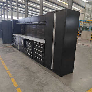 طاولة عمل من الفولاذ المقاوم للصدأ للخدمة الشاقة خزانة أدوات تخزين معدنية احترافية لمرآب الورشة - Product Image 3