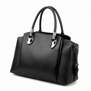 Sac fourre-tout vintage en cuir bordeaux pour femme, grand sac à bandoulière pour le travail, sacoche pour ordinateur portable, fermeture éclair, résistant à l'eau, deux compartiments - Product Image 1
