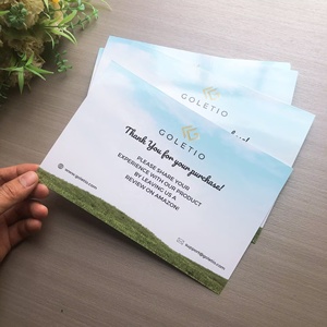 Chất lượng cao tùy chỉnh kinh doanh giấy thiệp chúc mừng in ấn A5 Cảm ơn bạn thẻ bóng bưu thiếp tùy chỉnh với logo riêng - Product Image 1