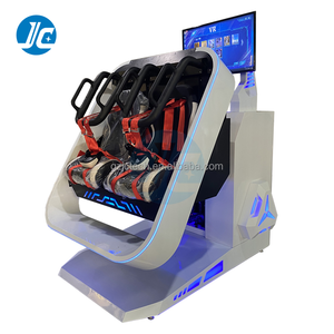 Trong nhà/ngoài trời 9D VR hấp dẫn 360 thực tế ảo Trò chơi mô phỏng với kim loại roller coaster 360 Arcade Máy VR Simulator - Product Image 3