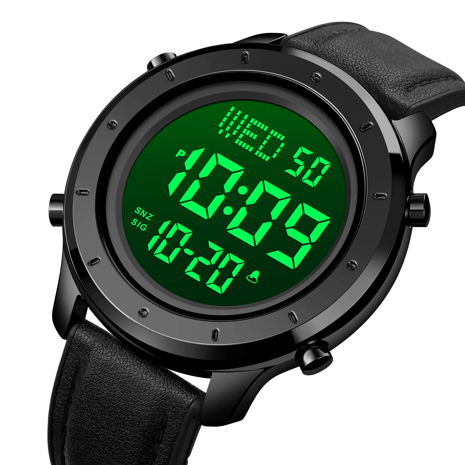 skmei 1864 Simple Fashion Men's Sports Digital Watch LED Luminous Leather Strap Men Watch Relojes hombre
