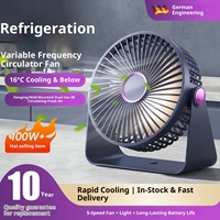 Petit ventilateur de bureau USB ultra-silencieux, vent puissant, circulation d'air 3D, batterie intégrée, moteur sans balais pour usage domestique et professionnel