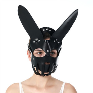 <span class=keywords><strong>Masque</strong></span> de <span class=keywords><strong>lapin</strong></span> <span class=keywords><strong>sexy</strong></span> en cuir noir pour jeux de rôle pour adultes, préliminaires sexuels, fête, <span class=keywords><strong>masque</strong></span> intégral - Product Image 4