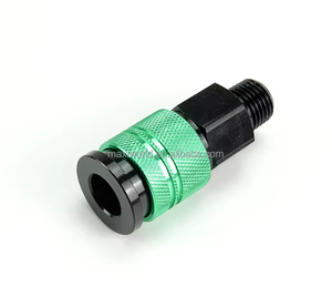 מחבר מהיר מאלומיניום בעל זרימה גבוהה של מילטון עם חלקי פנאומטיקה בציפוי אנודייז צבעוני - Product Image 6