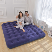 Camping Blow Up Air Matelas Pleine Taille Gonflable Pliable Air Lit Floqué haut