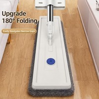 Serpillère plate pour nettoyage humide et sec en une seule passe, nettoyage des sols sans effort et mains libres pour la maison